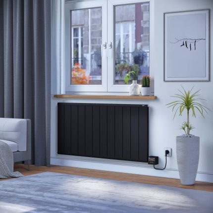 Sirius 80x60 Elektrikli Radyatör Siyah